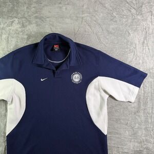 VTG Nike Team Dri-FIT Polo Shirt Saint Mary's School Softball Navy Blue White